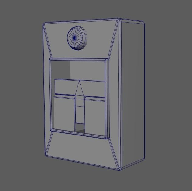 Fire Alarm Low-poly 3D model_9