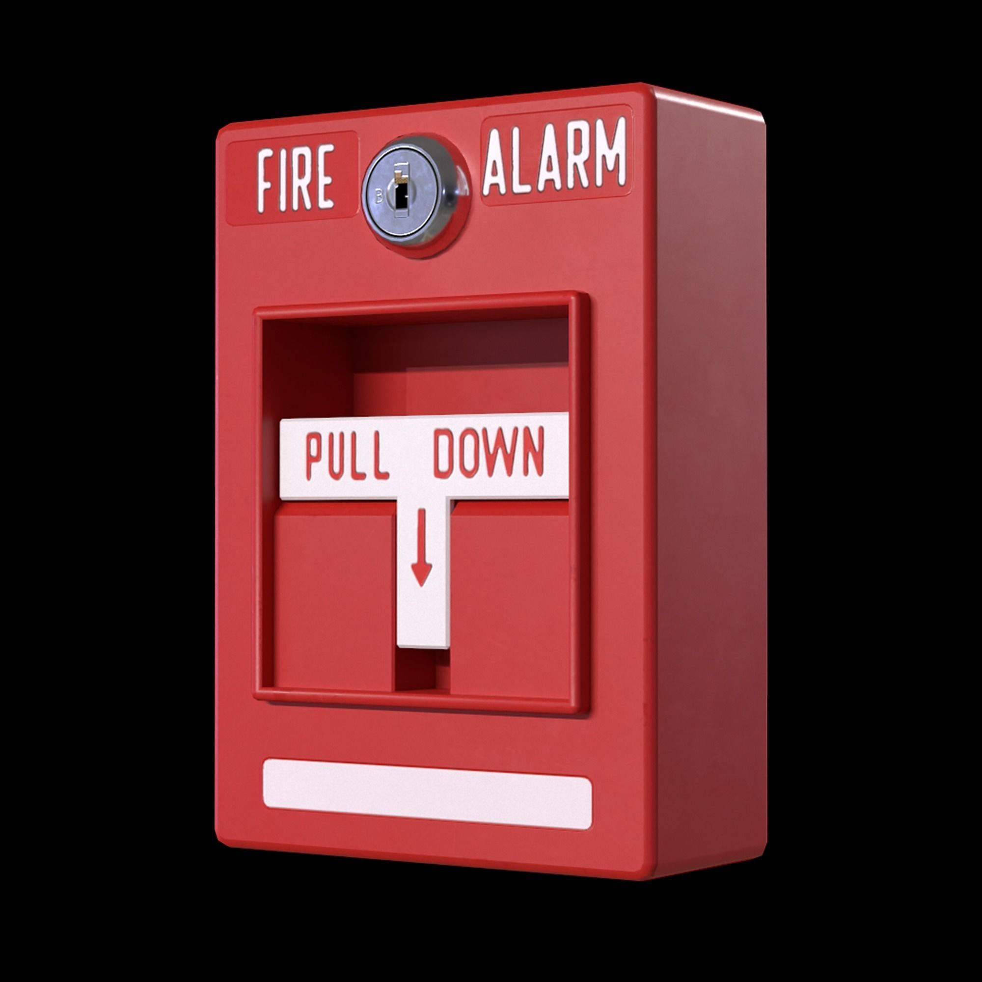 Fire Alarm Low-poly 3D model_3