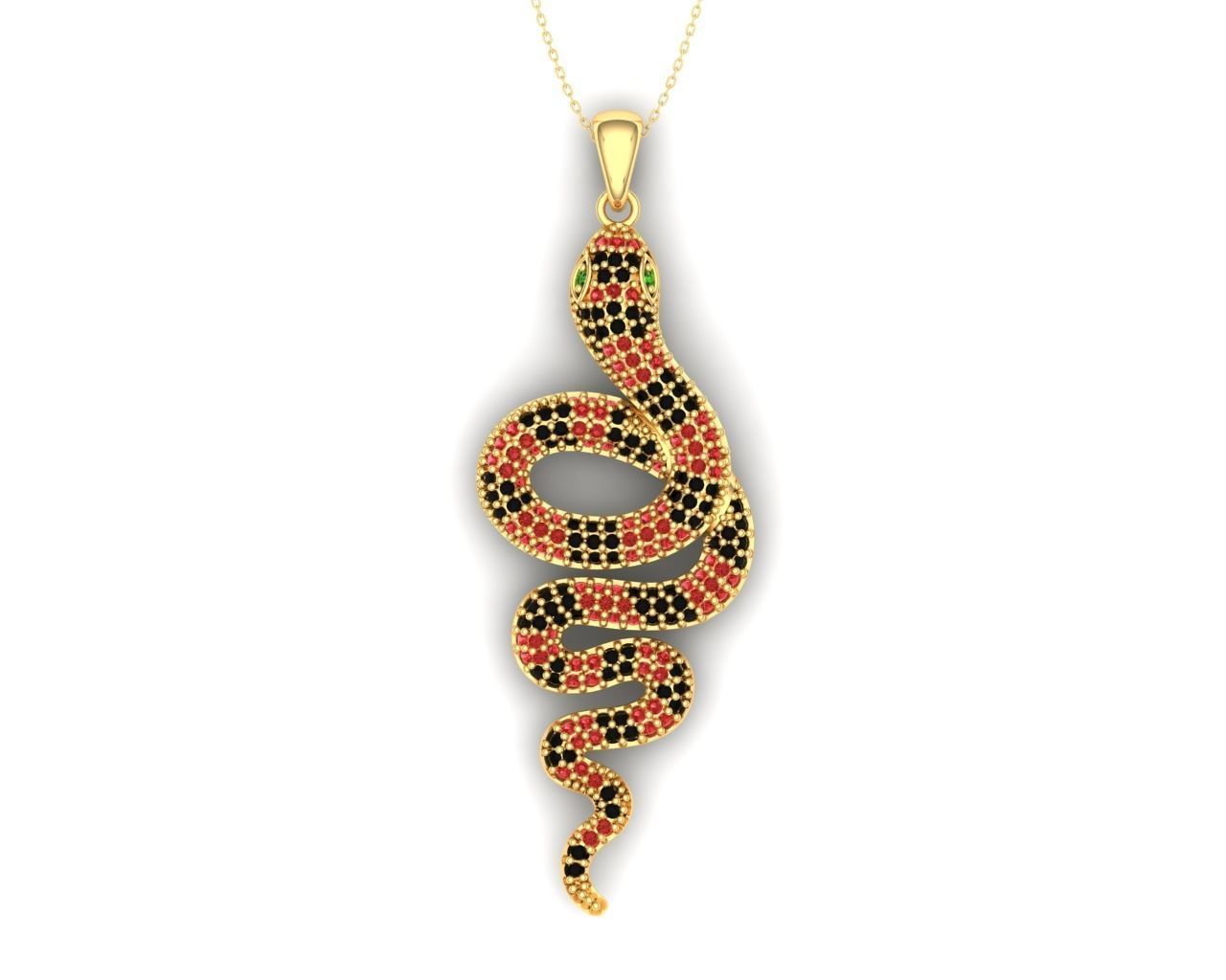 snake necklace 3D model_1