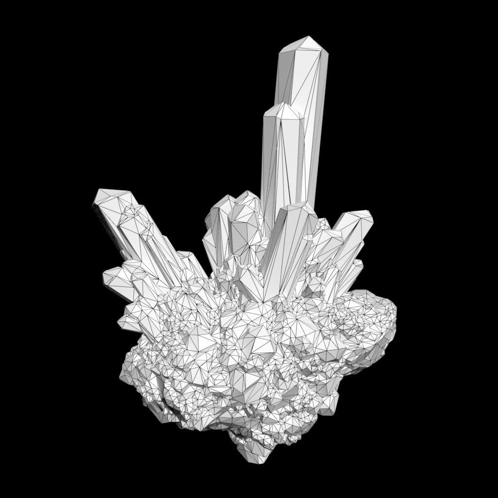 Low Poly Green Gem Mineral Rock 210829 Low-poly 3D model_8