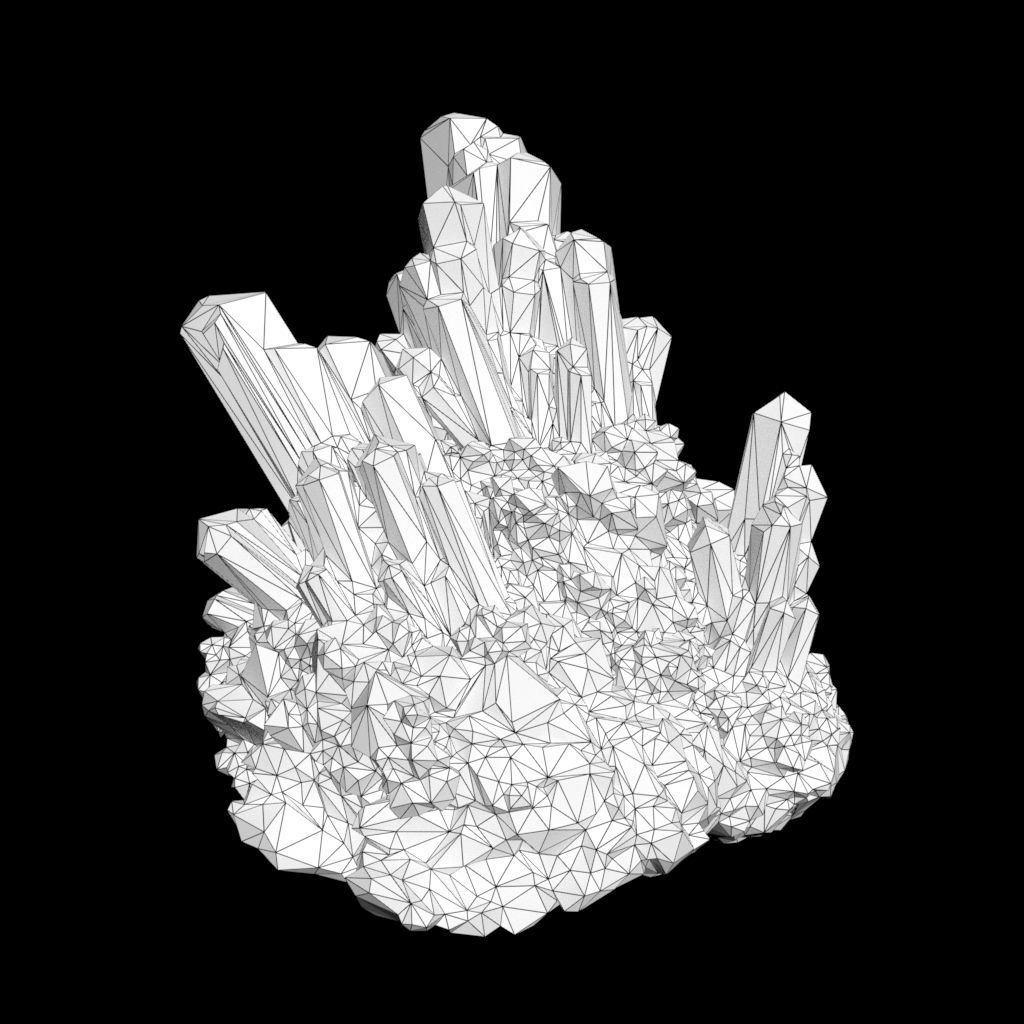 Low Poly Green Gem Mineral Rock 210829 Low-poly 3D model_24