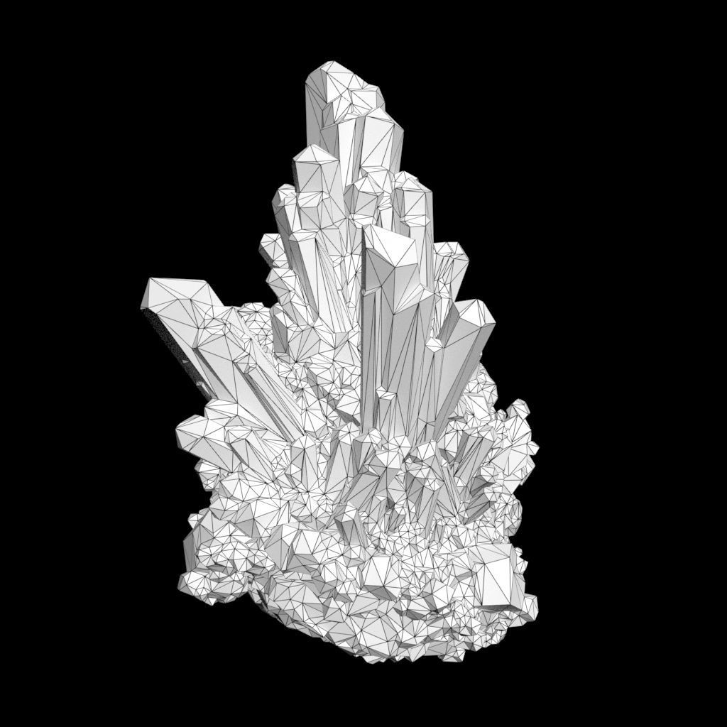 Low Poly Green Gem Mineral Rock 210829 Low-poly 3D model_28