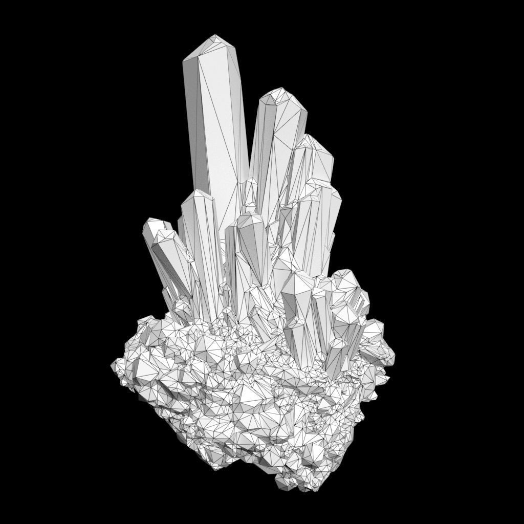 Low Poly Green Gem Mineral Rock 210829 Low-poly 3D model_40