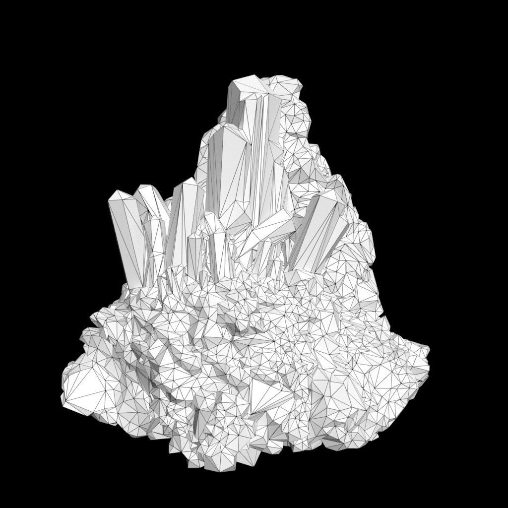 Low Poly Green Gem Mineral Rock 210829 Low-poly 3D model_12