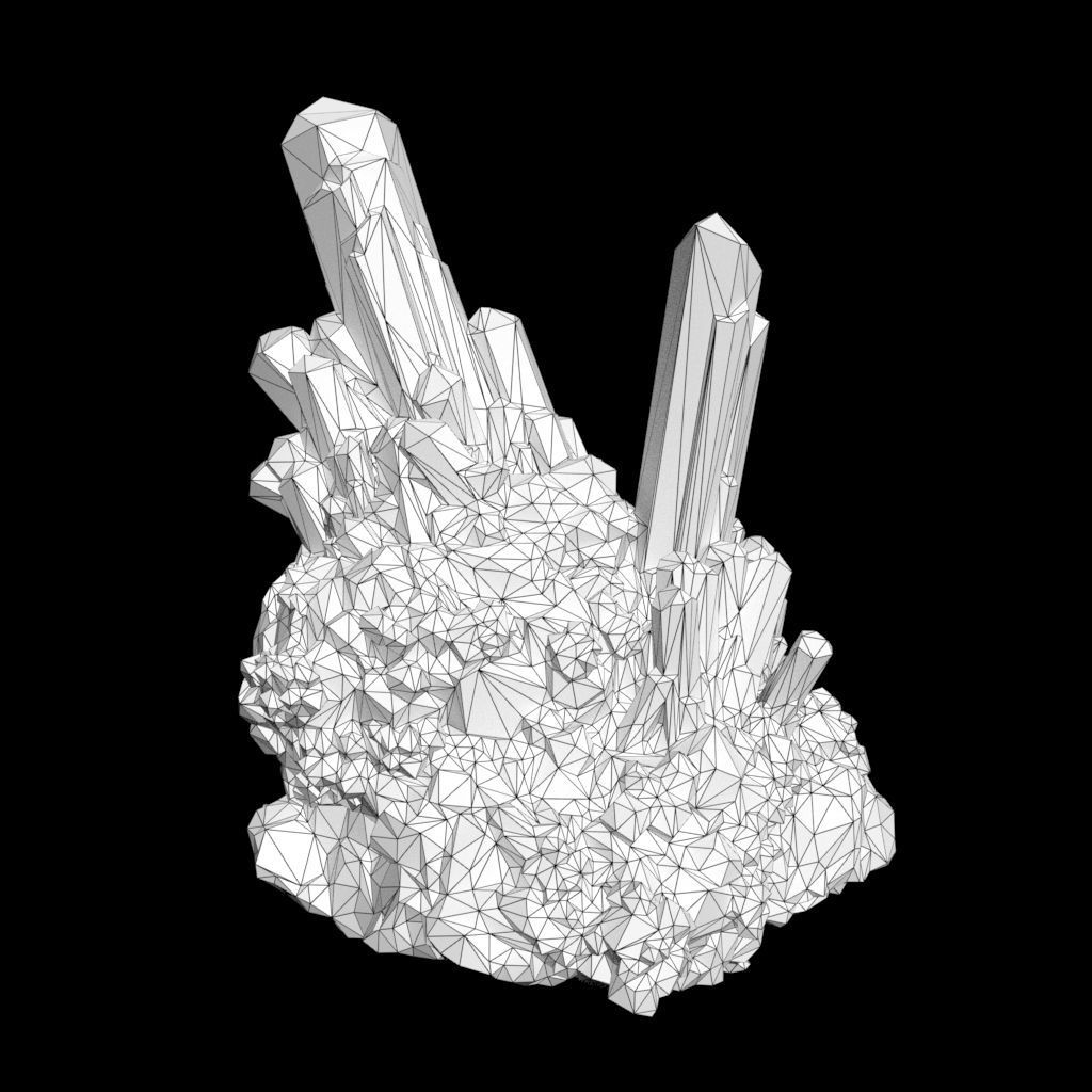 Low Poly Green Gem Mineral Rock 210829 Low-poly 3D model_20