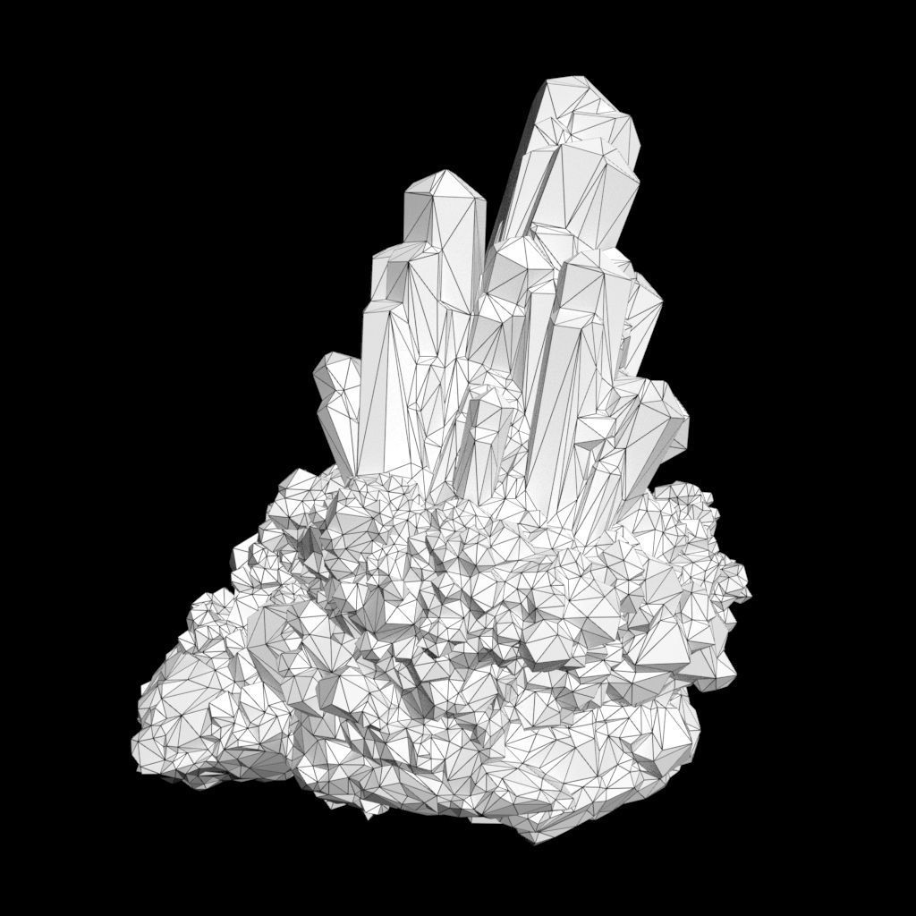 Low Poly Green Gem Mineral Rock 210829 Low-poly 3D model_16