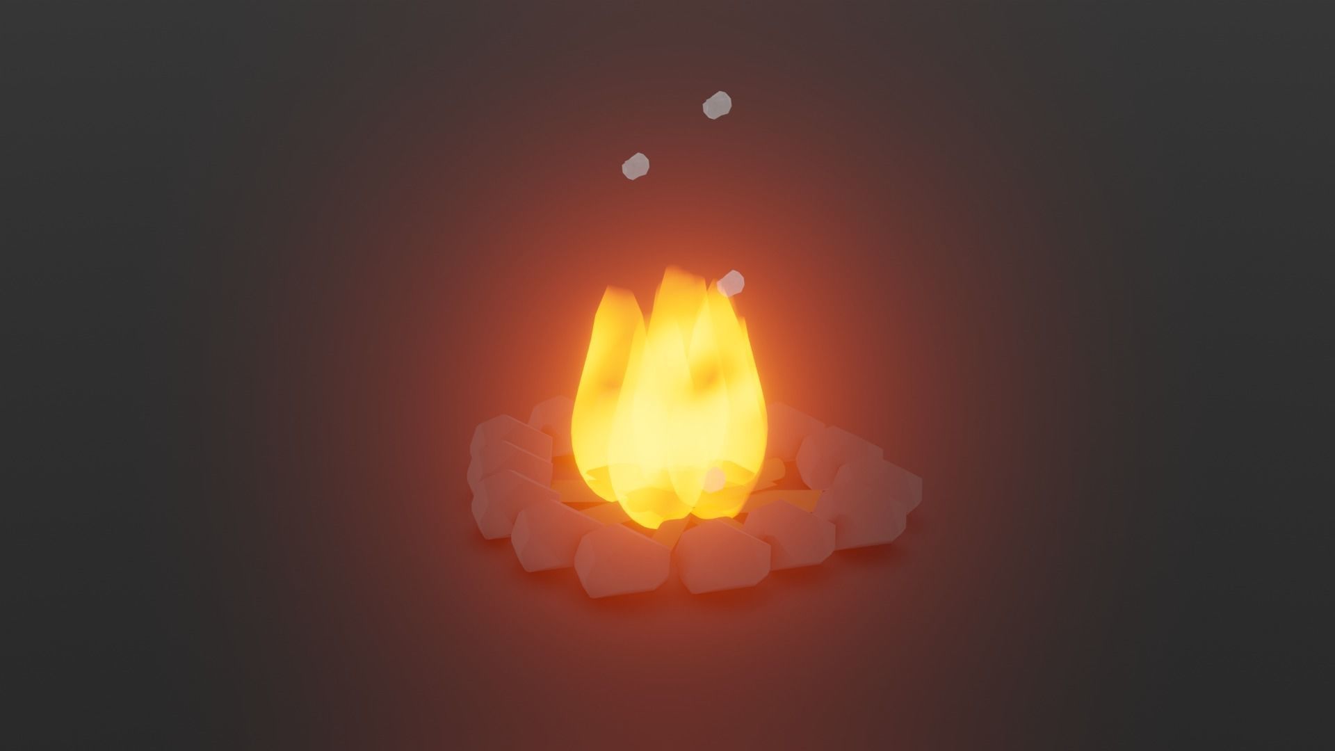 Stylized fire Free low-poly 3D model_12