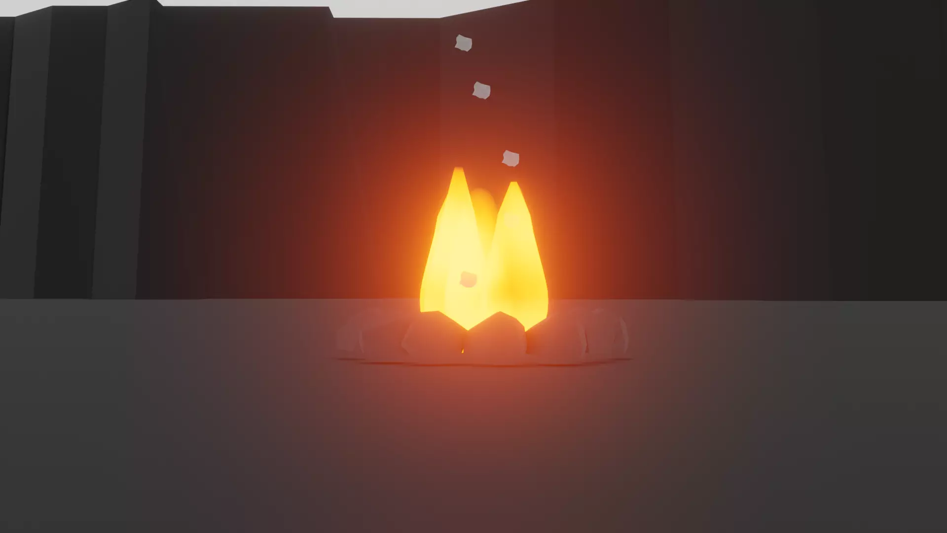 Stylized fire Free low-poly 3D model_0