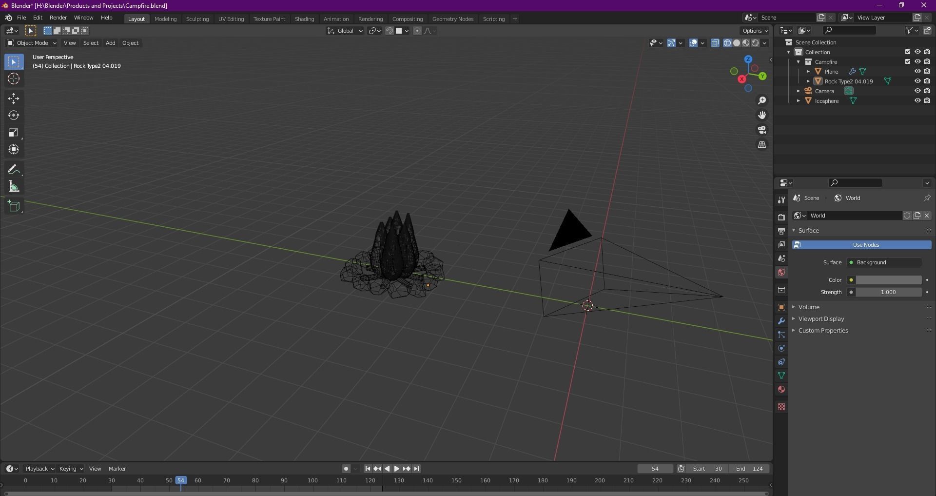 Stylized fire Free low-poly 3D model_18