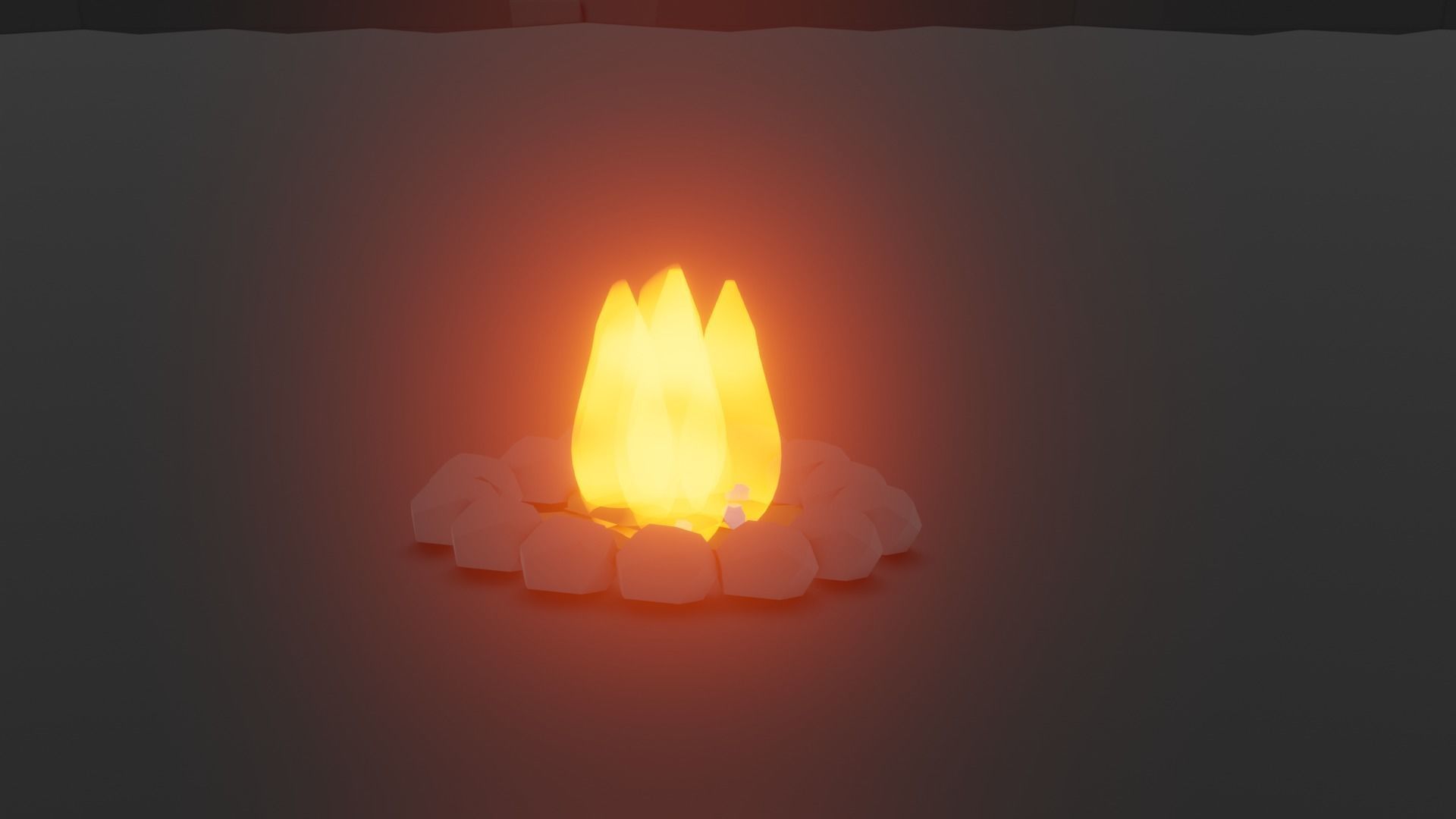 Stylized fire Free low-poly 3D model_5