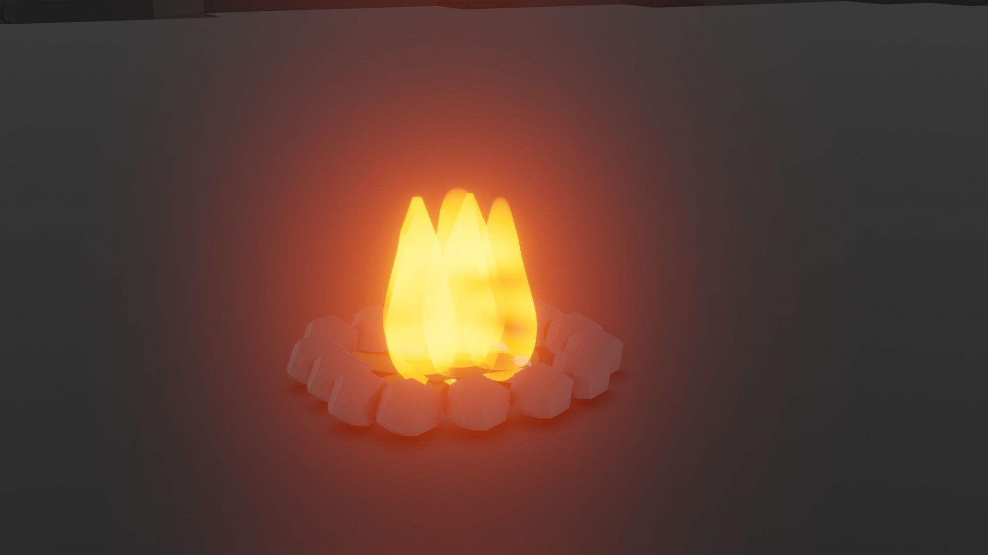 Stylized fire Free low-poly 3D model_9