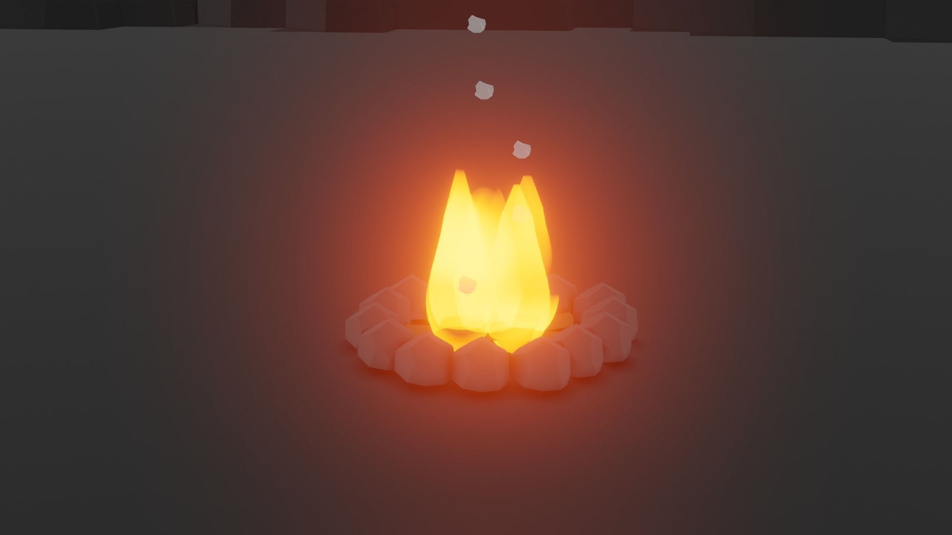 Stylized fire Free low-poly 3D model_15