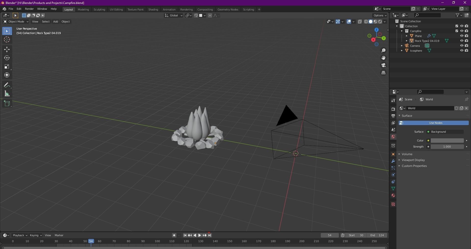 Stylized fire Free low-poly 3D model_17
