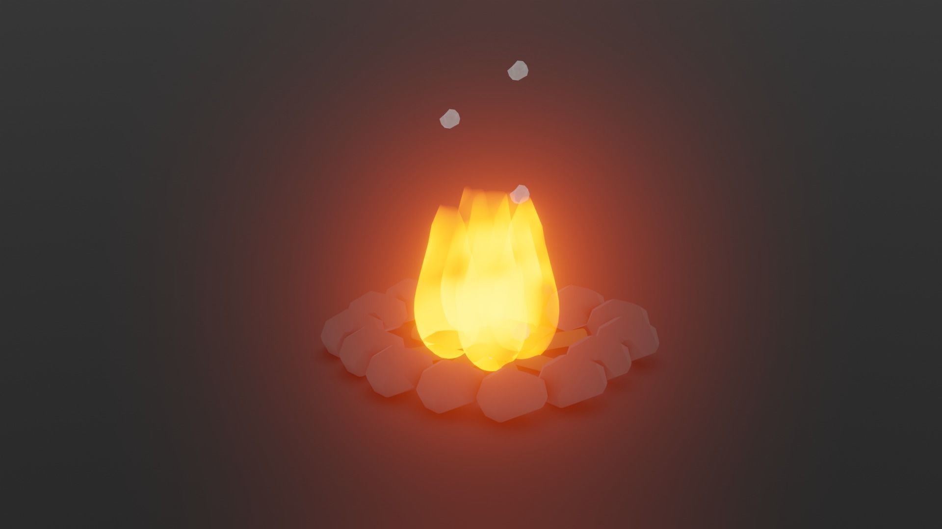 Stylized fire Free low-poly 3D model_13
