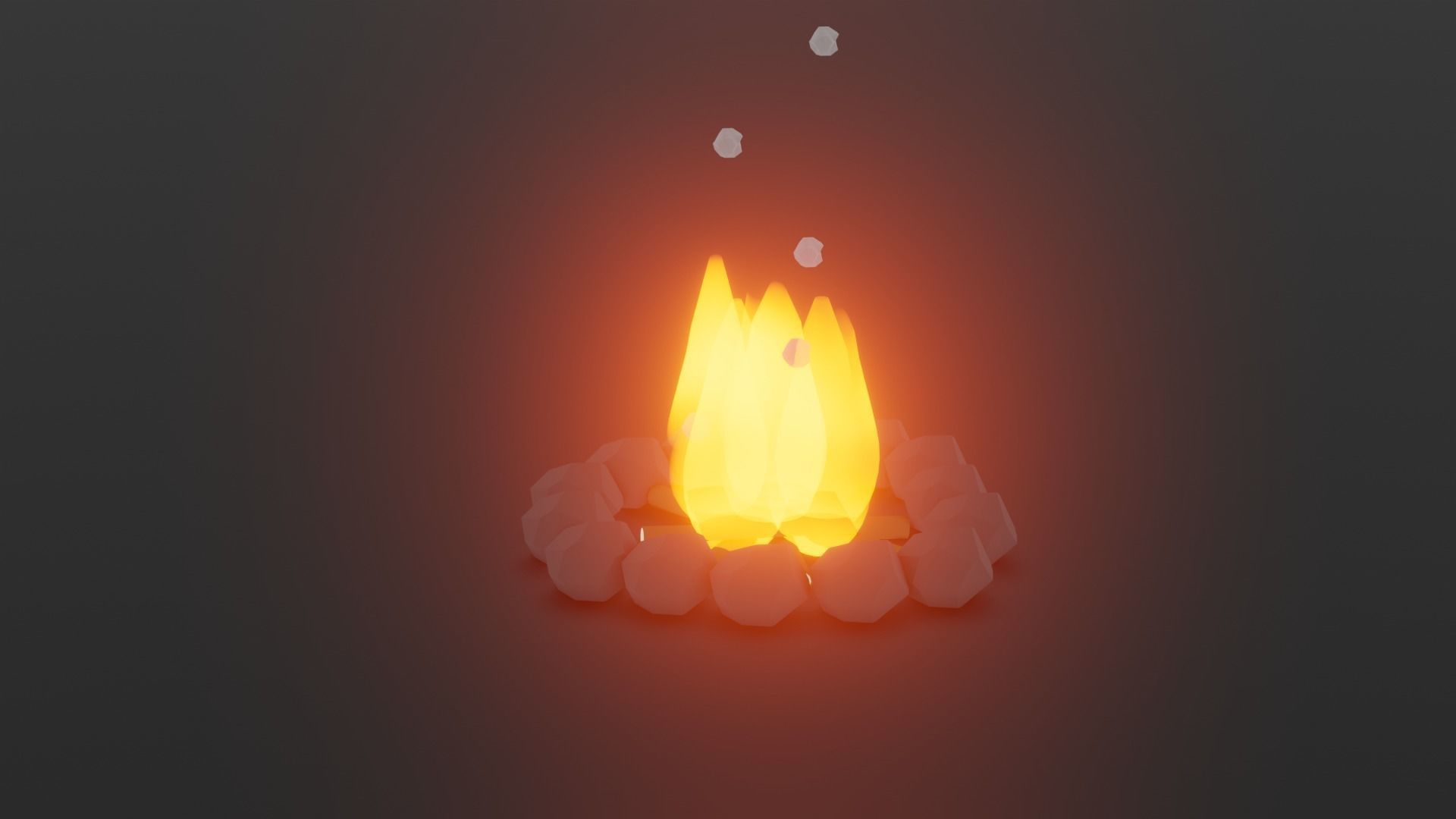 Stylized fire Free low-poly 3D model_14
