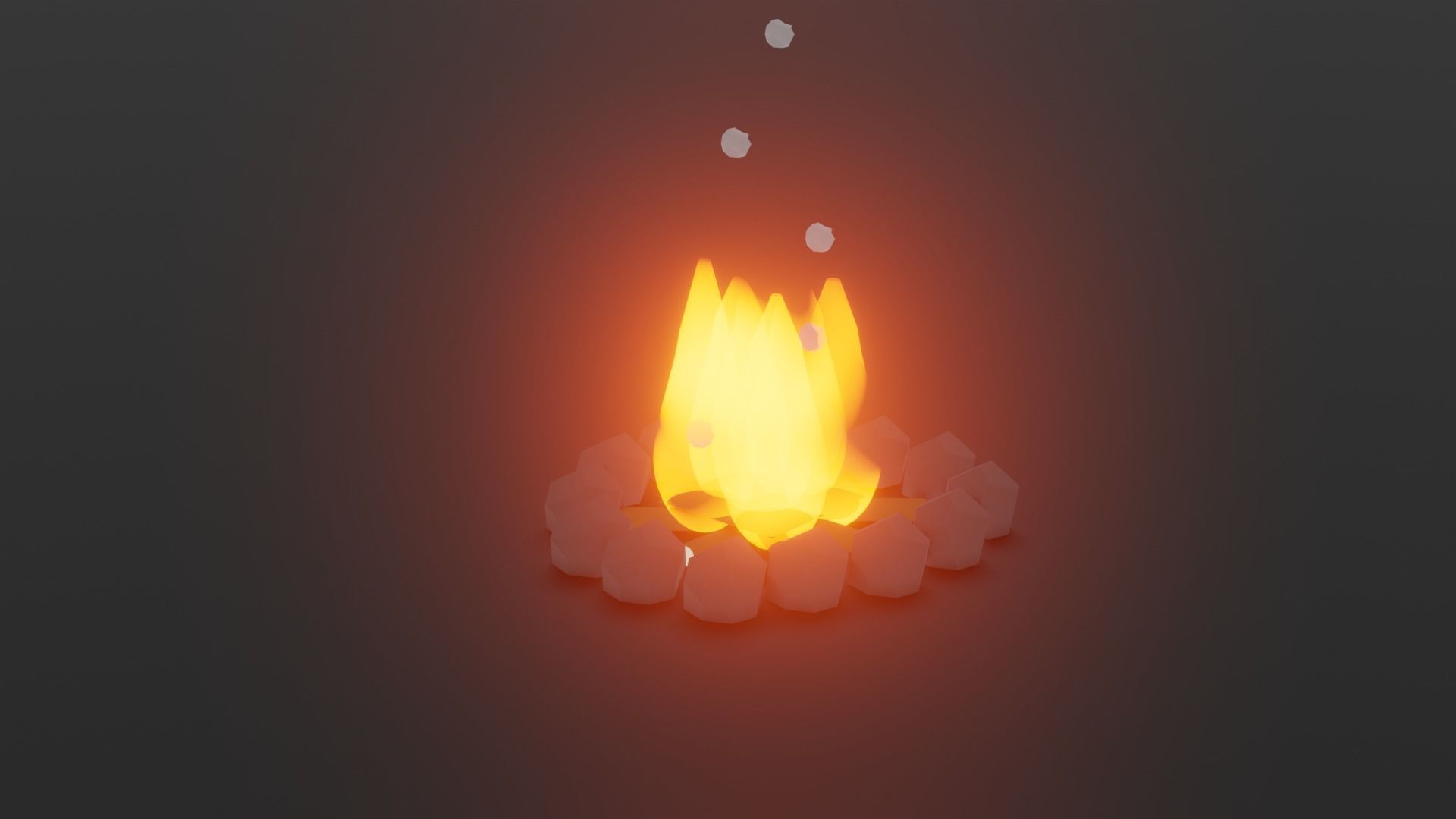 Stylized fire Free low-poly 3D model_16