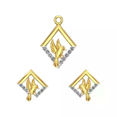 084 - Bird Pendant Set for Women