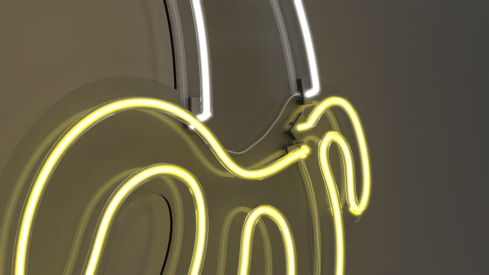 Banana - Neon Sign 3D model_1