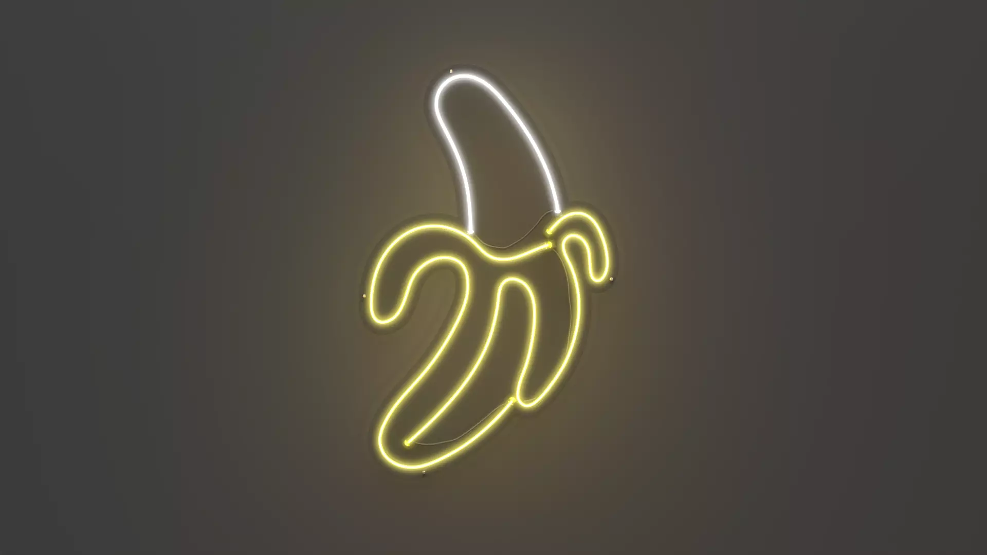Banana - Neon Sign 3D model_0