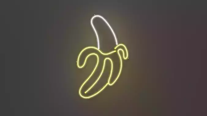 Banana - Neon Sign 3D model