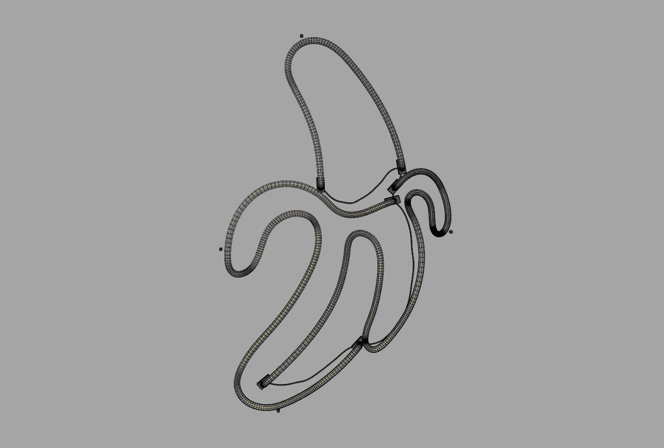 Banana - Neon Sign 3D model_7