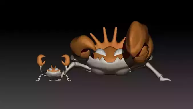 Pokemon Kingler Evolution 3D Model for 3D Printing 3D print model