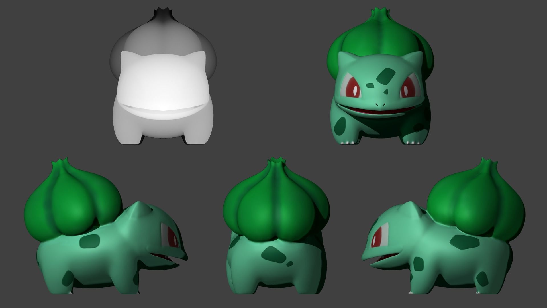 Pokemon Bulbasaur 3D Model for 3D Printing Free 3D print model_1