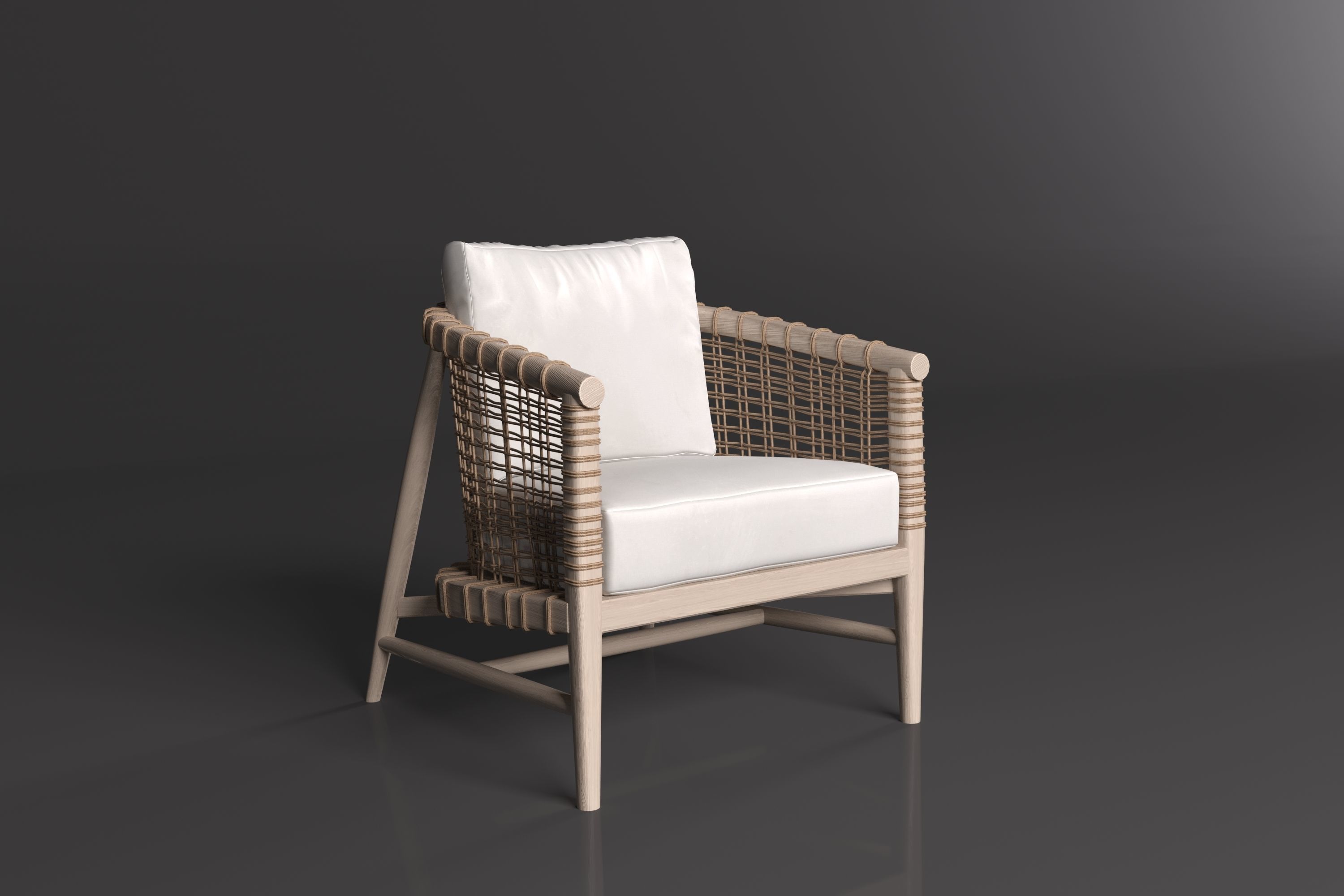 MELROSE LOUNGE CHAIR 3D model_3