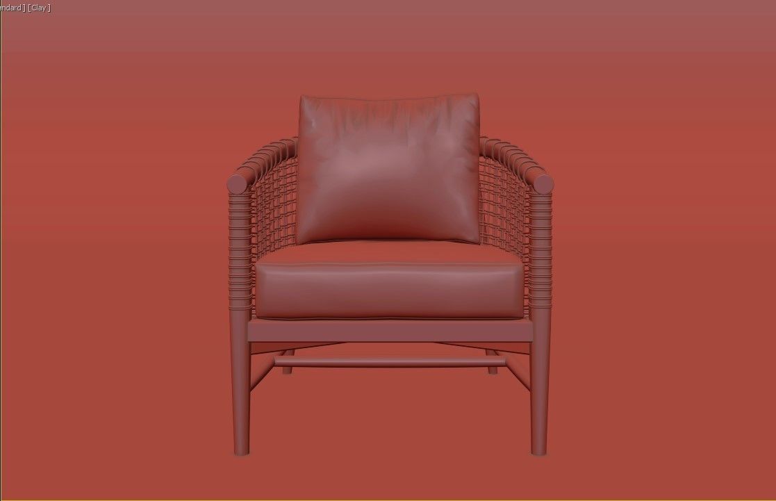 MELROSE LOUNGE CHAIR 3D model_4