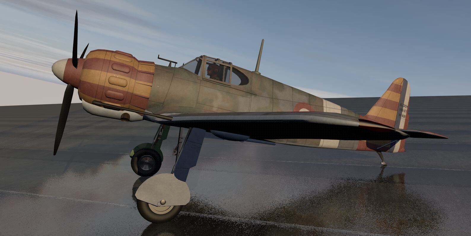 Bloch MB-152 C-1 3D model_2