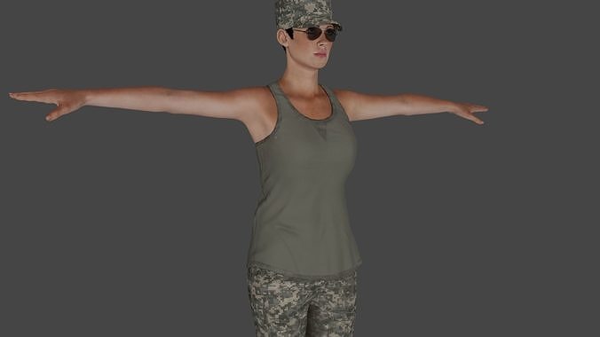 Rigged Soldier 09 3D model