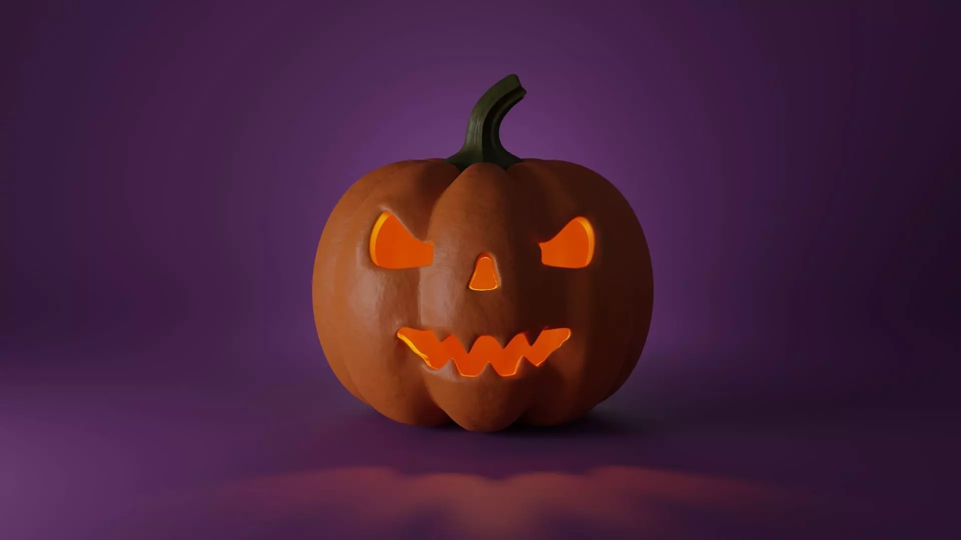 Halloween Pumpkin Low-poly 3D model