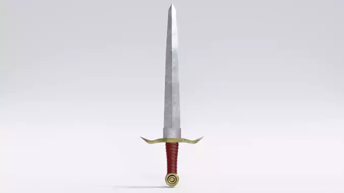 Low Poly Battle Sword - Blender Cycles Render