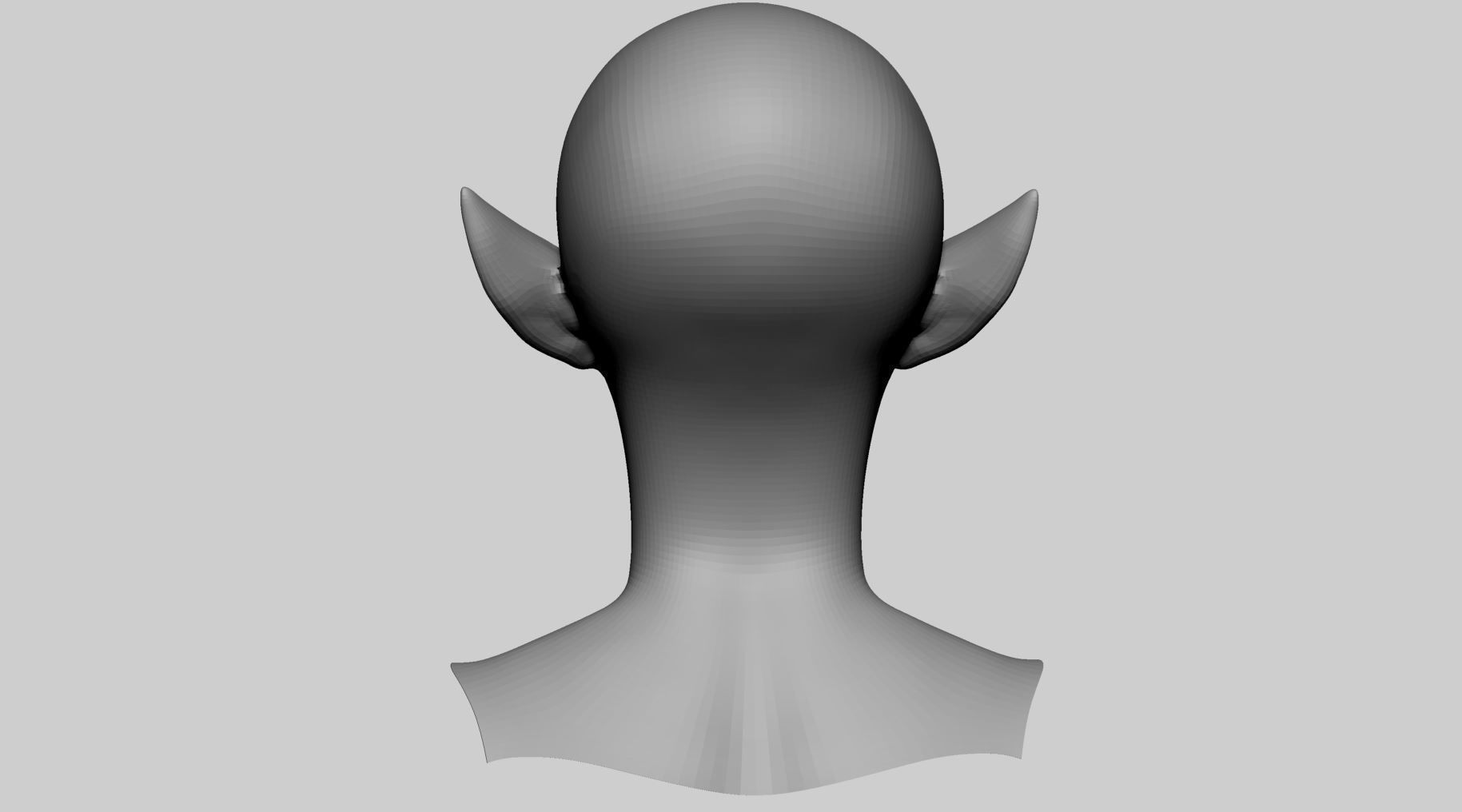 Stylized Female Head Basemesh 3D model_5