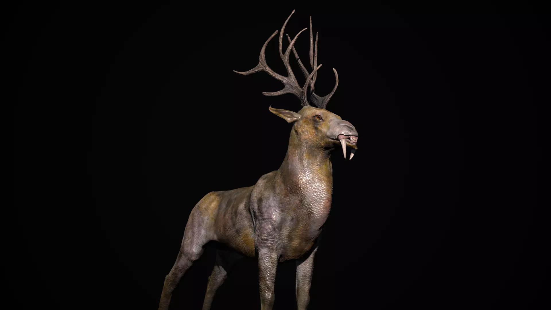 Horror Deer Low-poly 3D model