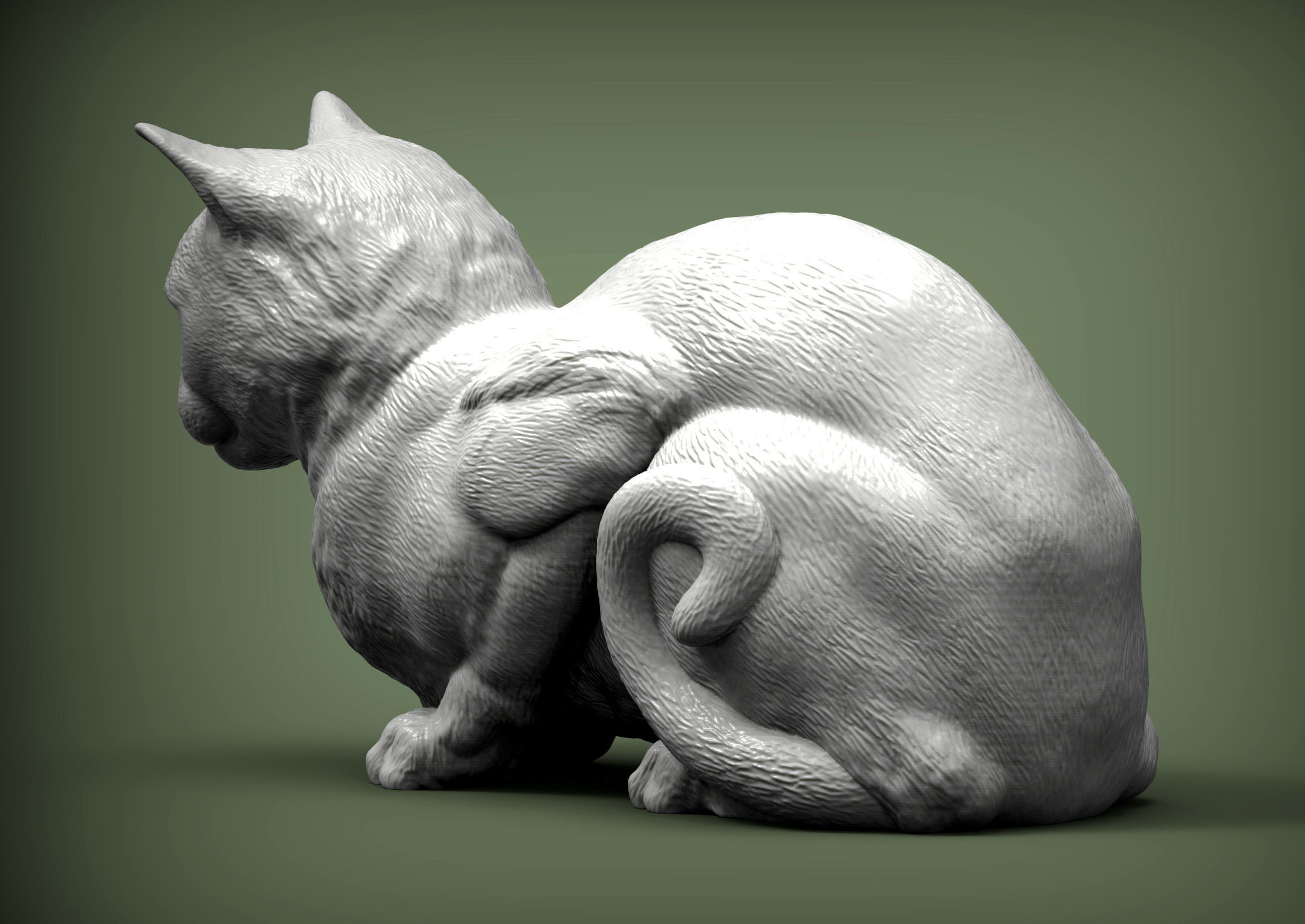 Cat for 3d printing 3D print model 3D print model_11