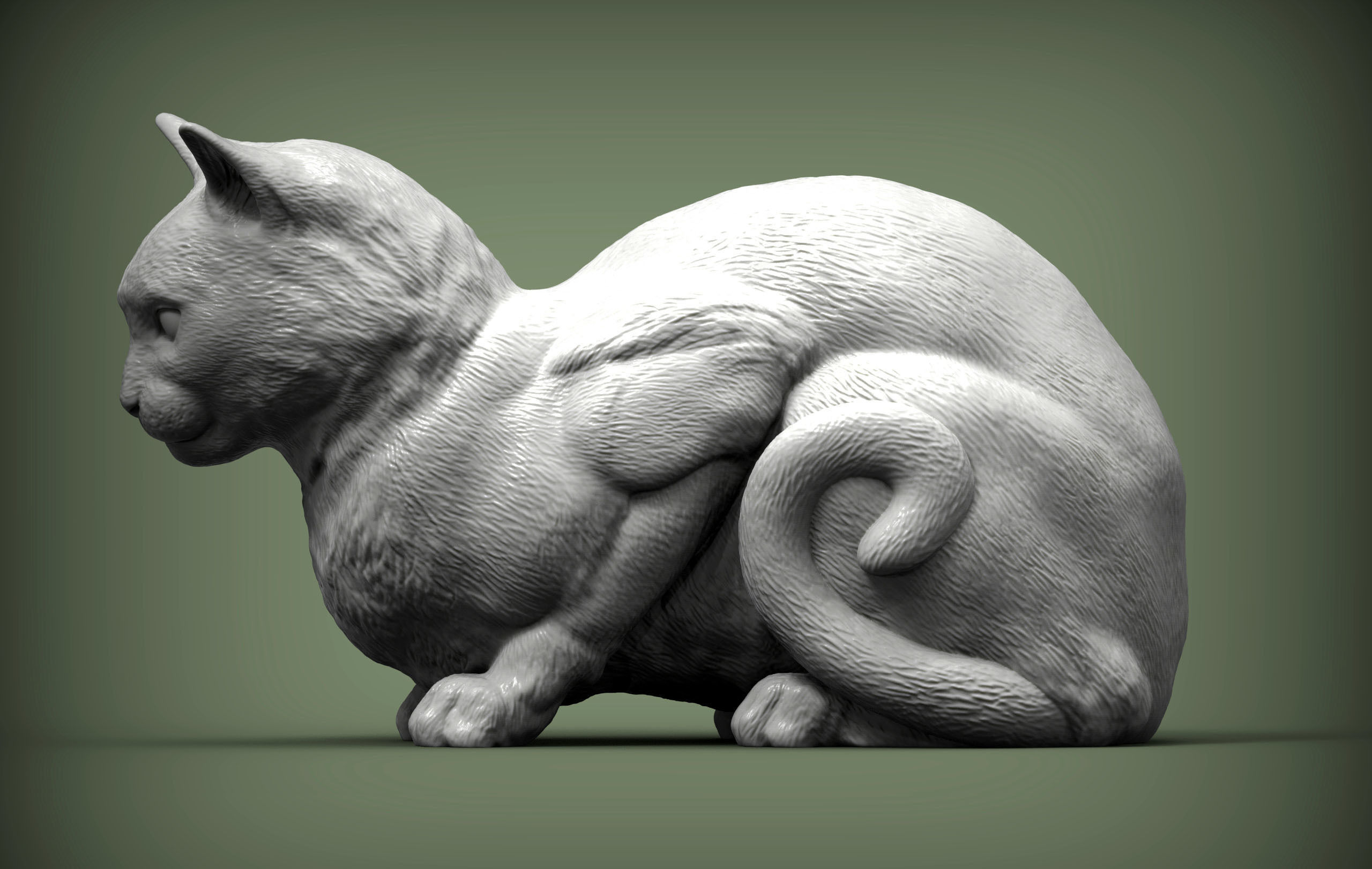 Cat for 3d printing 3D print model 3D print model_1