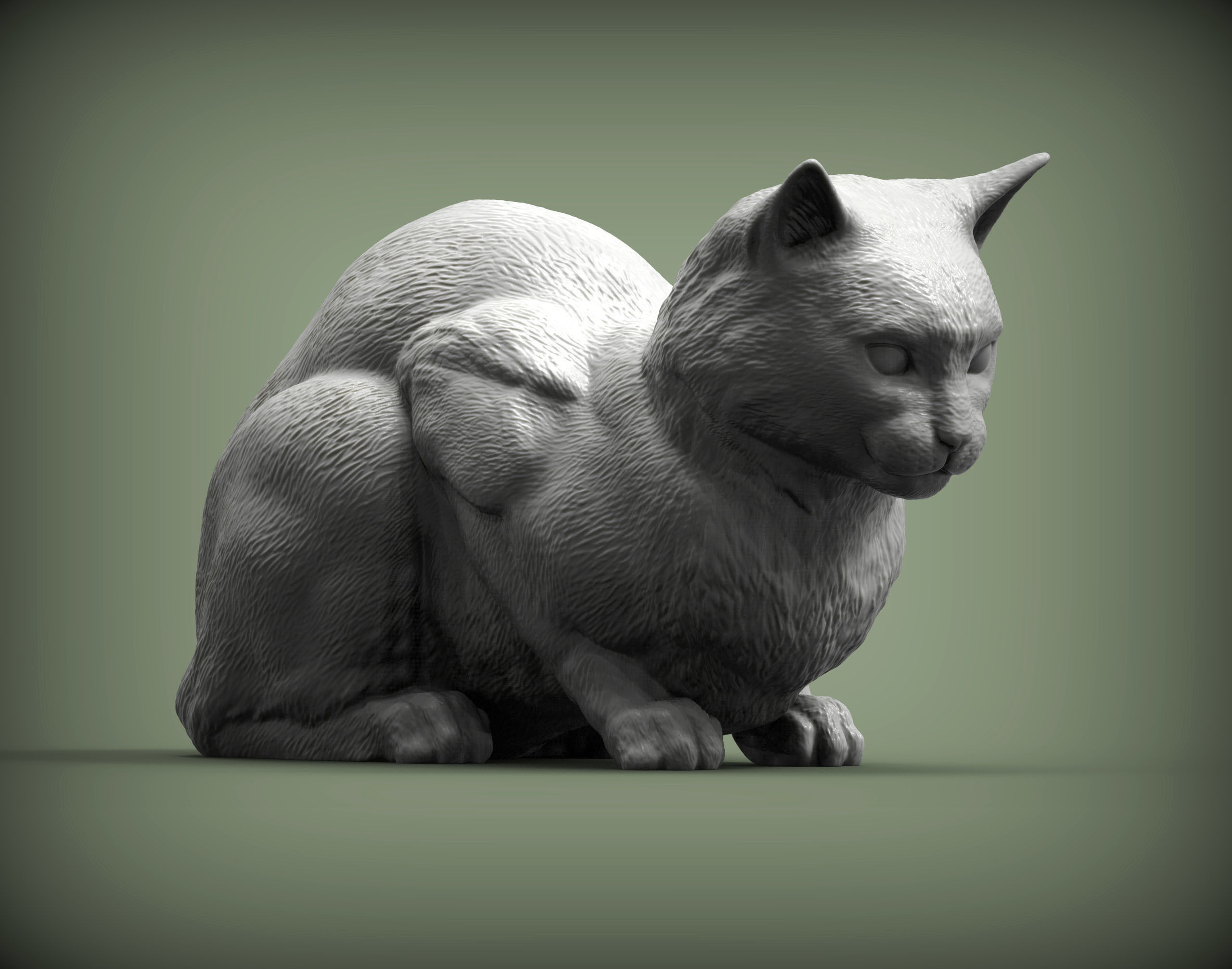 Cat for 3d printing 3D print model 3D print model_9