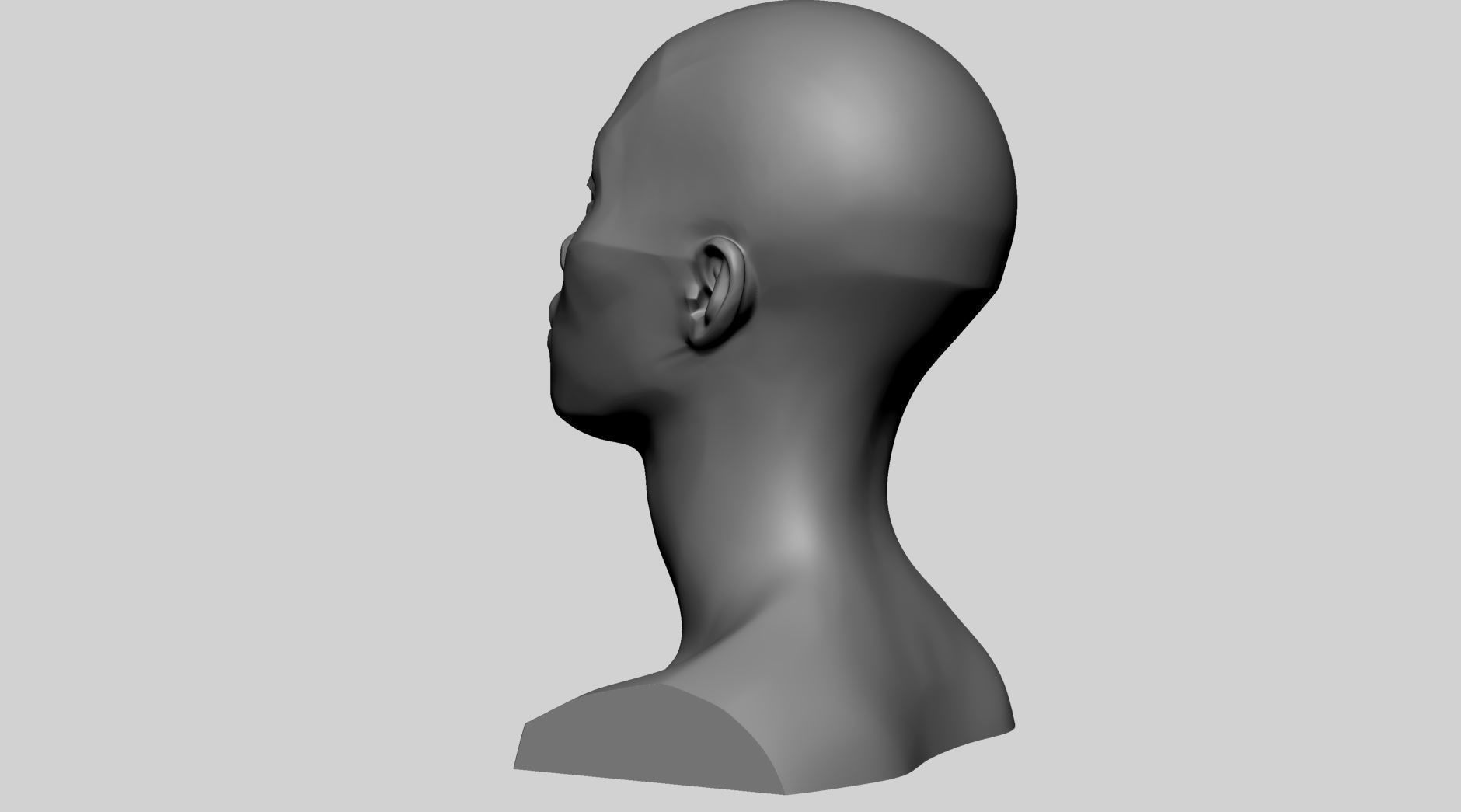 Female Head Planes 3D print model_8