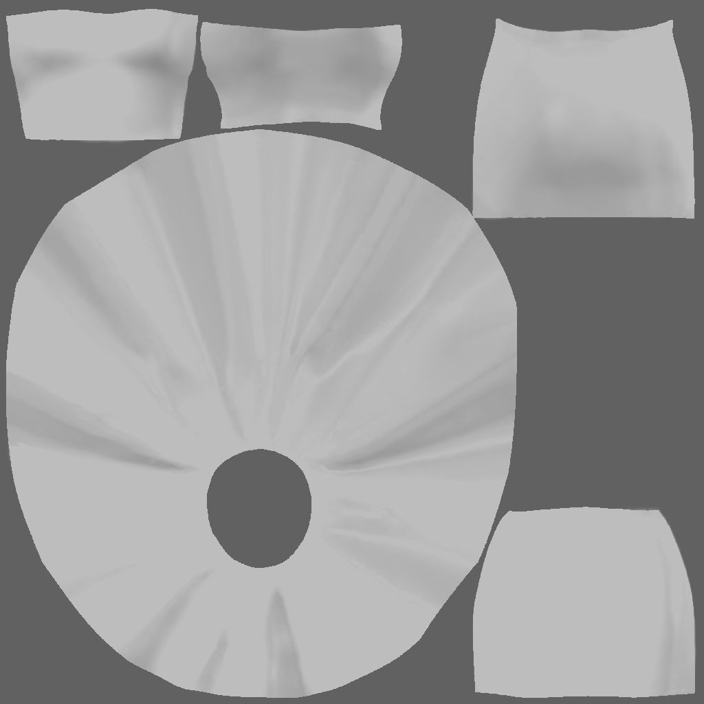 Strapless Dress With Flouncing Outer Skirt Low-poly 3D model_11