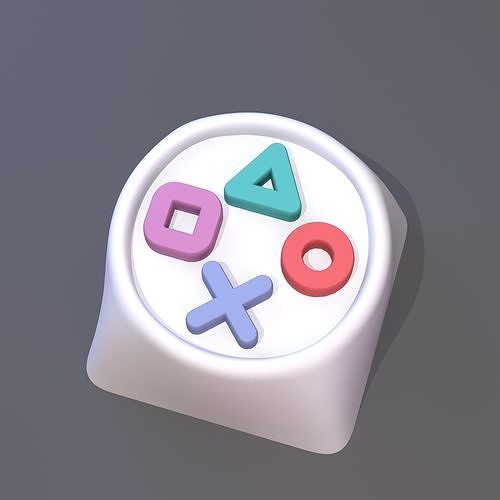 Playstation Keycap Free 3D print model