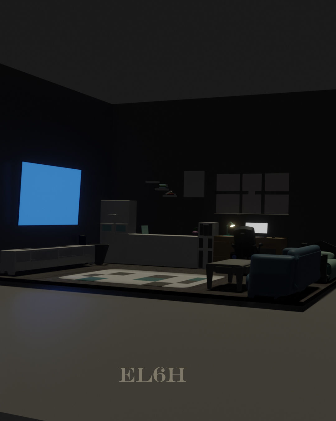 SImple Room  3D model_1