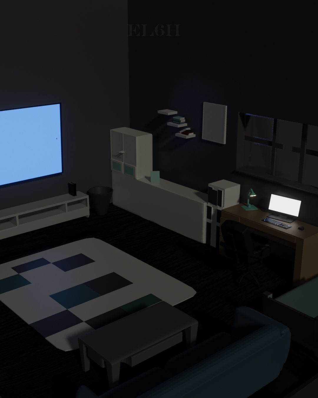 SImple Room  3D model_4