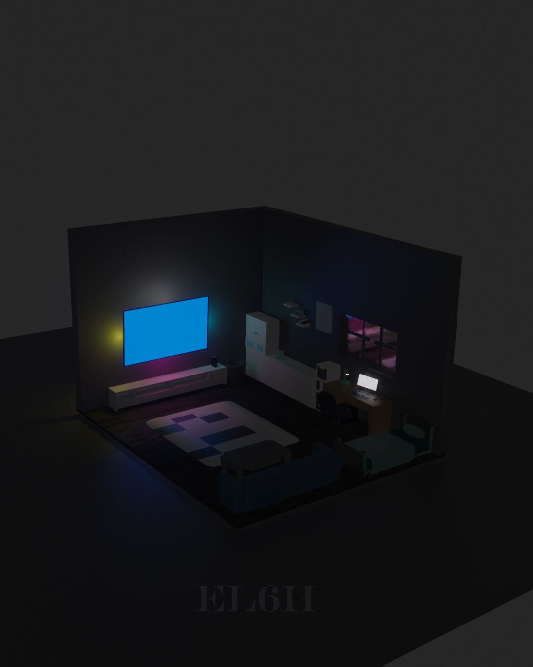 SImple Room  3D model_5