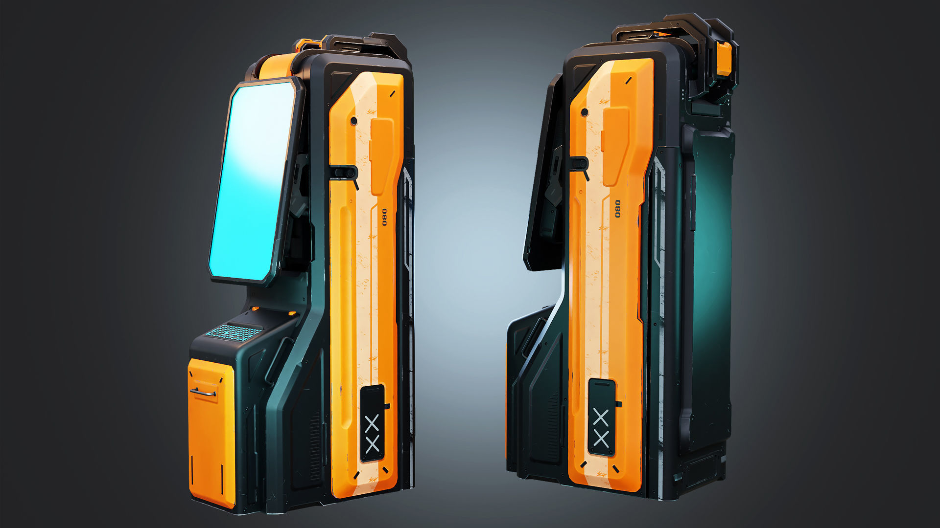 Sci-fi Termina Low-poly 3D model_1