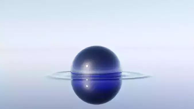 3D Ocean Model egg floating in water