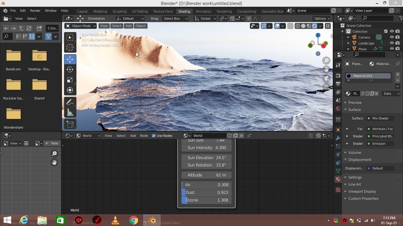 3D Ocean Model egg floating in water 3D model_2