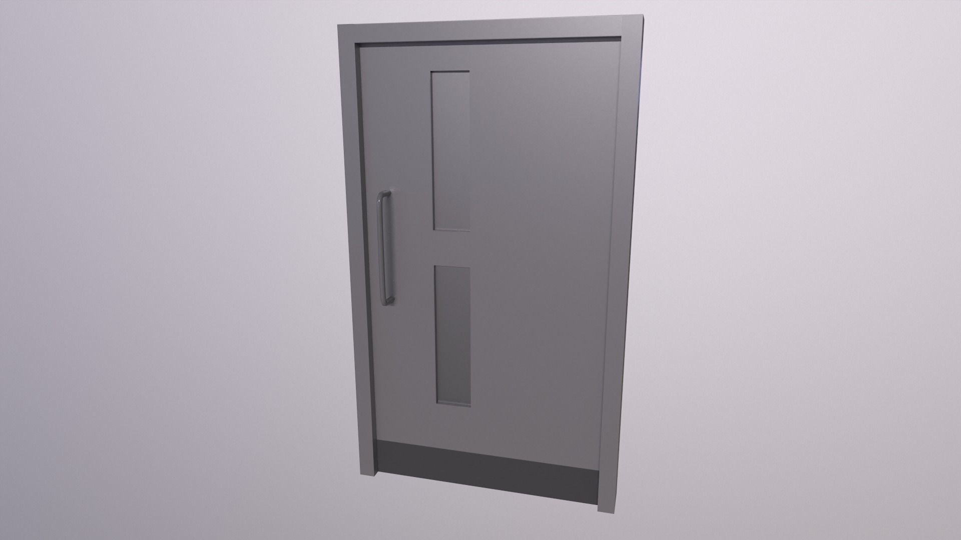 Door Game Ready Low Poly 3D Model metal Low-poly 3D model_1