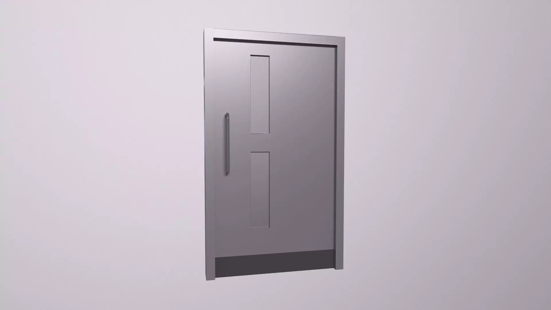 Door Game Ready Low Poly 3D Model metal Low-poly 3D model_0