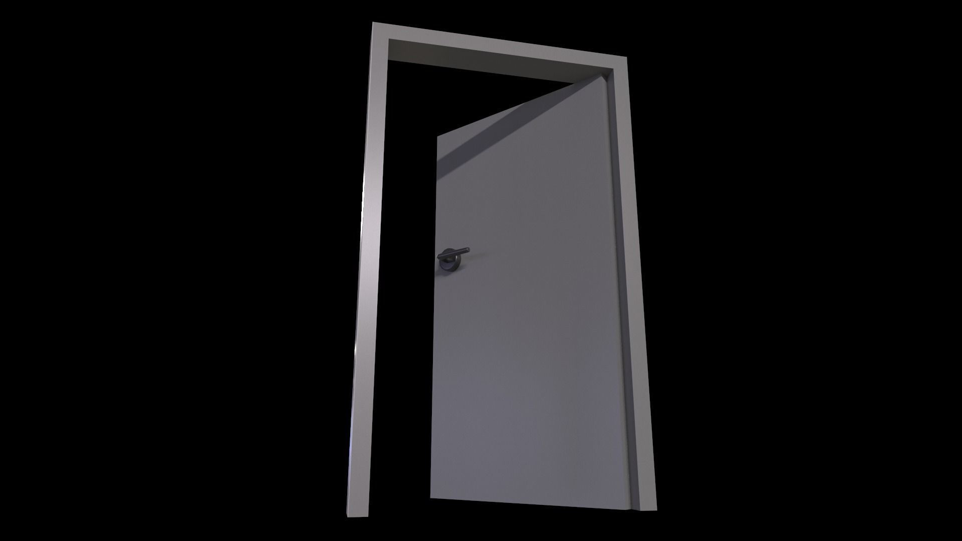 Door Game Ready Low Poly 3D Model Low-poly 3D model_2